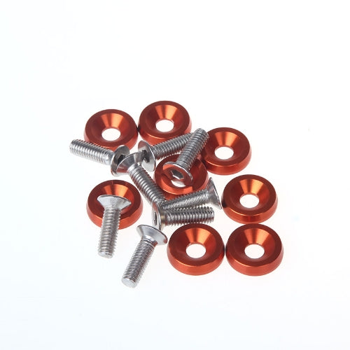 8pcs Bumper Washer & Bolts Kit Set Aluminum Alloy Orange