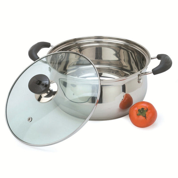 YC-22 Premium Stainless Soup Pot - Silver