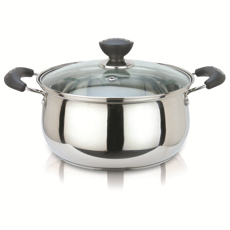 YC-22 Premium Stainless Soup Pot - Silver