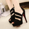 Fashion Sexy Women Heels Peep Toe Platform Sole Shoes Pumps Black