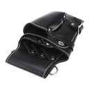 Black Waist Pack for Hairdressing Tool Soft Leather Scissors Comb Bag