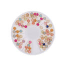 3D Nail Art Decoration Color Coated Round Shape Slice Metal Studs