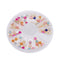 3D Nail Art Decoration Color Coated Round Shape Slice Metal Studs