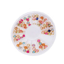 3D Nail Art Decoration Color Coated Round Shape Slice Metal Studs