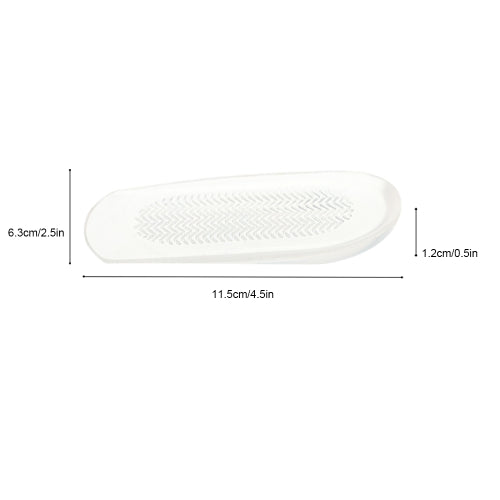 1 Pair Transparent Foot Heel Cups Cushion PU Shoe Pads Half Insoles Anti-slip Feet Care Protector