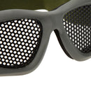 Adjustable Belt Goggles Lightweight Anti-fog Shock Resistant Eye Protection Metal Mesh Glasses for Airsoft Games Sports