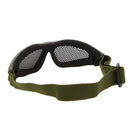 Adjustable Belt Goggles Lightweight Anti-fog Shock Resistant Eye Protection Metal Mesh Glasses for Airsoft Games Sports