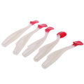 5Pcs T Tail Soft Worm Fishing Lures Bait Fishing Tackle